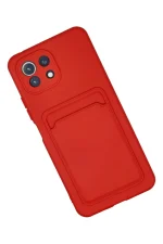 Newface Xiaomi Mi 11 Kılıf Kelvin Kartvizitli Silikon - Kırmızı - Görsel 2