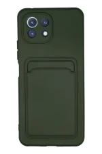 Newface Xiaomi Mi 11 Kılıf Kelvin Kartvizitli Silikon - Koyu Yeşil