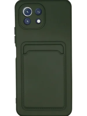 Newface Xiaomi Mi 11 Kılıf Kelvin Kartvizitli Silikon - Koyu Yeşil