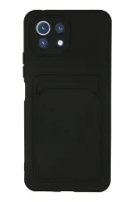 Newface Xiaomi Mi 11 Kılıf Kelvin Kartvizitli Silikon - Siyah