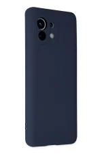 Newface Xiaomi Mi 11 Kılıf Nano içi Kadife Silikon - Lacivert - Görsel 2