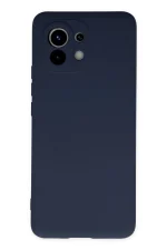 Newface Xiaomi Mi 11 Kılıf Nano içi Kadife Silikon - Lacivert