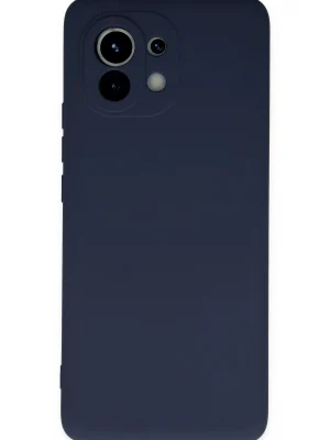 Newface Xiaomi Mi 11 Kılıf Nano içi Kadife Silikon - Lacivert