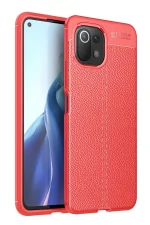 Newface Xiaomi Mİ 11 Lite Kılıf Auto Focus Kapak - Kırmızı