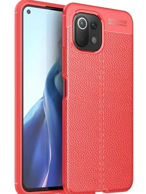 Newface Xiaomi Mİ 11 Lite Kılıf Auto Focus Kapak - Kırmızı