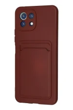 Newface Xiaomi Mİ 11 Lite Kılıf Kelvin Kartvizitli Silikon - Bordo - Görsel 3