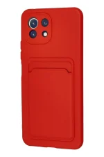 Newface Xiaomi Mİ 11 Lite Kılıf Kelvin Kartvizitli Silikon - Kırmızı - Görsel 3