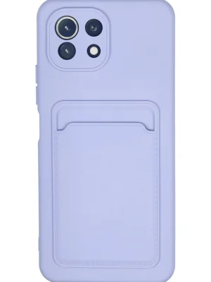 Newface Xiaomi Mİ 11 Lite Kılıf Kelvin Kartvizitli Silikon - Lila