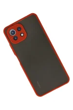 Newface Xiaomi Mİ 11 Lite Kılıf Montreal Silikon Kapak - Kırmızı - Görsel 2