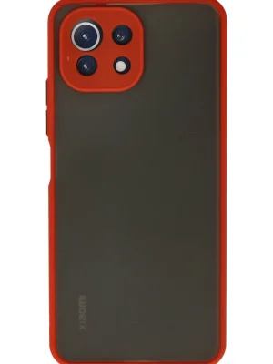 Newface Xiaomi Mİ 11 Lite Kılıf Montreal Silikon Kapak - Kırmızı