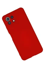 Newface Xiaomi Mİ 11 Lite Kılıf Nano içi Kadife Silikon - Kırmızı - Görsel 2