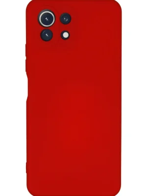 Newface Xiaomi Mİ 11 Lite Kılıf Nano içi Kadife Silikon - Kırmızı