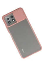 Newface Xiaomi Mİ 11 Lite Kılıf Palm Buzlu Kamera Sürgülü Silikon - Pembe - Görsel 2