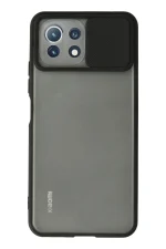 Newface Xiaomi Mİ 11 Lite Kılıf Palm Buzlu Kamera Sürgülü Silikon - Siyah