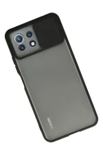 Newface Xiaomi Mİ 11 Lite Kılıf Palm Buzlu Kamera Sürgülü Silikon - Siyah - Görsel 3