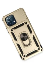 Newface Xiaomi Mİ 11 Lite Kılıf Pars Lens Yüzüklü Silikon - Gold - Görsel 3