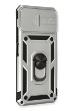 Newface Xiaomi Mİ 11 Lite Kılıf Pars Lens Yüzüklü Silikon - Gümüş - Görsel 2