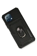 Newface Xiaomi Mİ 11 Lite Kılıf Pars Lens Yüzüklü Silikon - Siyah - Görsel 3