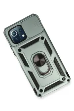 Newface Xiaomi Mİ 11 Lite Kılıf Pars Lens Yüzüklü Silikon - Yeşil - Görsel 3