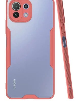 Newface Xiaomi Mİ 11 Lite Kılıf Platin Silikon - Pembe