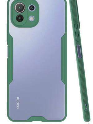 Newface Xiaomi Mİ 11 Lite Kılıf Platin Silikon - Yeşil