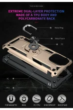 Newface Xiaomi Mİ 11 Lite Kılıf Sofya Yüzüklü Silikon Kapak - Gold - Görsel 6