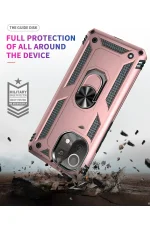 Newface Xiaomi Mİ 11 Lite Kılıf Sofya Yüzüklü Silikon Kapak - Rose - Görsel 4