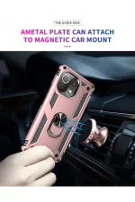 Newface Xiaomi Mİ 11 Lite Kılıf Sofya Yüzüklü Silikon Kapak - Rose - Görsel 7