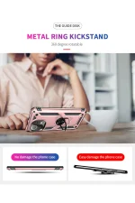 Newface Xiaomi Mİ 11 Lite Kılıf Sofya Yüzüklü Silikon Kapak - Rose - Görsel 8