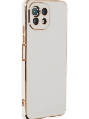 Newface Xiaomi Mİ 11 Lite Kılıf Volet Silikon - Beyaz