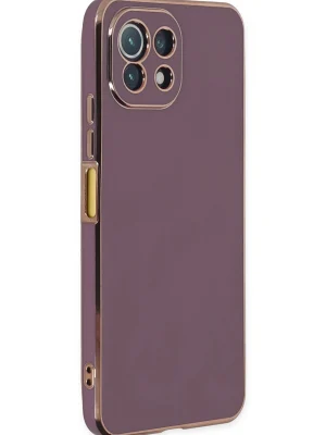 Newface Xiaomi Mİ 11 Lite Kılıf Volet Silikon - Mor