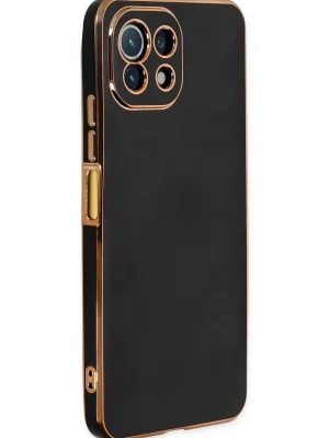 Newface Xiaomi Mİ 11 Lite Kılıf Volet Silikon - Siyah