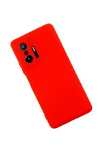 Newface Xiaomi Mi 11T Pro Kılıf Nano içi Kadife Silikon - Kırmızı - Görsel 2