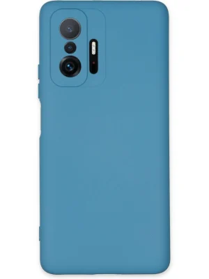 Newface Xiaomi Mi 11T Pro Kılıf Nano içi Kadife Silikon - Mavi