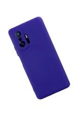 Newface Xiaomi Mi 11T Pro Kılıf Nano içi Kadife Silikon - Mor - Görsel 2