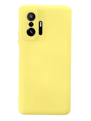 Newface Xiaomi Mi 11T Pro Kılıf Nano içi Kadife Silikon - Sarı