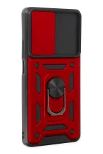 Newface Xiaomi Mi 11T Pro Kılıf Pars Lens Yüzüklü Silikon - Kırmızı - Görsel 2