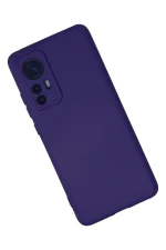 Newface Xiaomi Mi 12 Kılıf Nano içi Kadife Silikon - Mor - Görsel 2