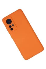Newface Xiaomi Mi 12 Kılıf Nano içi Kadife Silikon - Turuncu - Görsel 2
