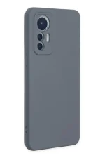 Newface Xiaomi Mi 12 Lite Kılıf Nano içi Kadife Silikon - Gri - Görsel 2
