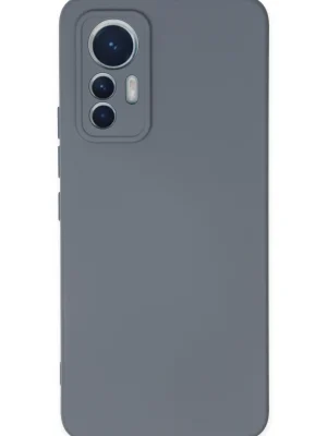 Newface Xiaomi Mi 12 Lite Kılıf Nano içi Kadife Silikon - Gri