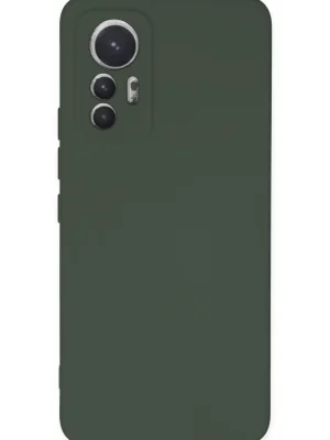 Newface Xiaomi Mi 12 Lite Kılıf Nano içi Kadife Silikon - Koyu Yeşil