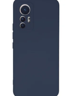 Newface Xiaomi Mi 12 Lite Kılıf Nano içi Kadife Silikon - Lacivert