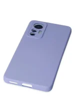 Newface Xiaomi Mi 12 Lite Kılıf Nano içi Kadife Silikon - Lila - Görsel 5