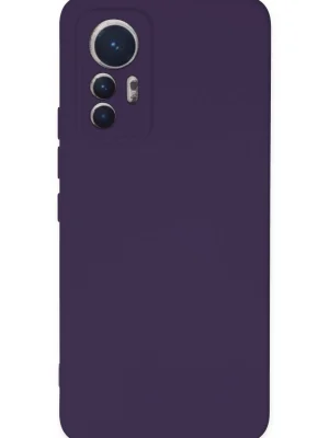Newface Xiaomi Mi 12 Lite Kılıf Nano içi Kadife Silikon - Mor