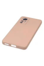 Newface Xiaomi Mi 12 Lite Kılıf Nano içi Kadife Silikon - Pudra - Görsel 5