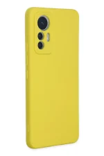 Newface Xiaomi Mi 12 Lite Kılıf Nano içi Kadife Silikon - Sarı - Görsel 2