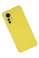 Newface Xiaomi Mi 12 Lite Kılıf Nano içi Kadife Silikon - Sarı - Görsel 3