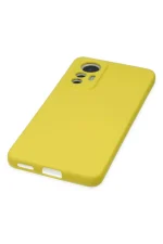 Newface Xiaomi Mi 12 Lite Kılıf Nano içi Kadife Silikon - Sarı - Görsel 5