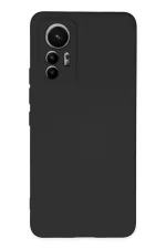 Newface Xiaomi Mi 12 Lite Kılıf Nano içi Kadife Silikon - Siyah